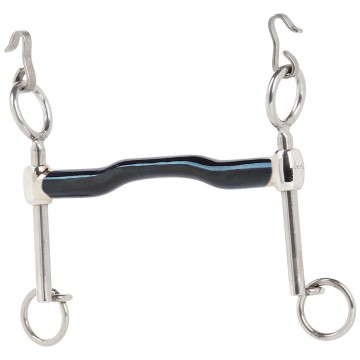 10472 - Dressuurstang lage tongboog Sweet Iron, Lange scharen (7,5 cm)