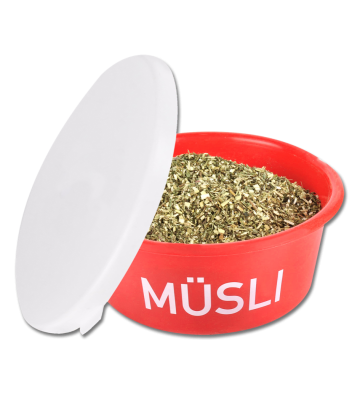 Muesli kom met deksel, Rood