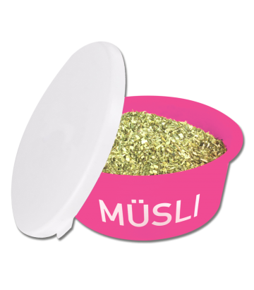 Muesli kom met deksel, Roze