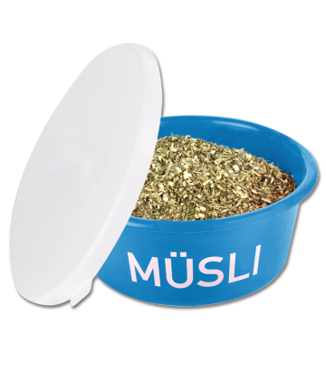Muesli kom met deksel, Blauw